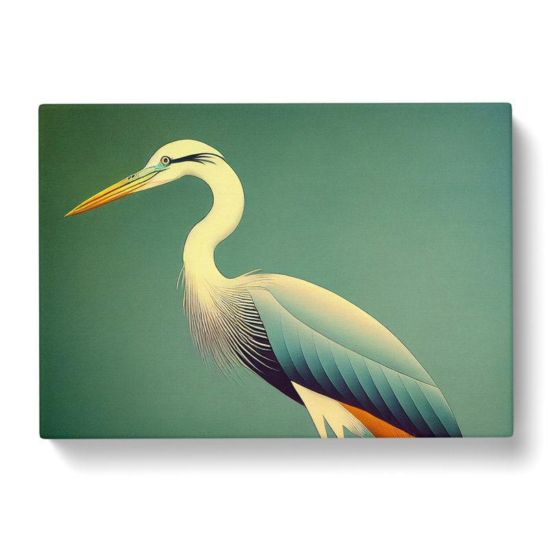 Unreal Heron Bird - Wrapped Canvas, 50cm H x 76cm W x 3cm D