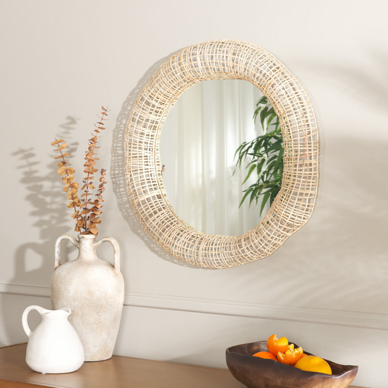 Aarav 24 Inch Cane Mirror