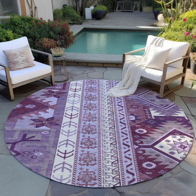 Tapis mauve intérieur / extérieur lavable à la machine ACN1015