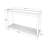 Cordel Tray Top Console Table With Rush Shelf, Chestnut Brown