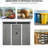 8 X 6 Ft Outdoor Storage With Lockable Doors & Transparent Panel - And Rust- Galvanized Steel 8Ft 6Ft Sliding Keeps Items Dry Protected