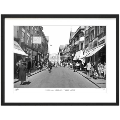 Evesham, Bridge Street C1955 by Francis Frith - Single Picture Frame Print