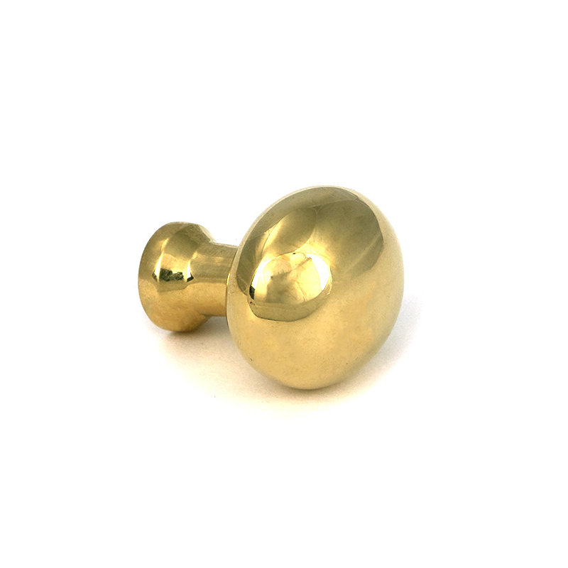 Moore Cabinet Knob, Polished Brass, 0.98" Knob Diameter