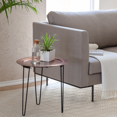 Iron Tray Top End Table