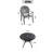 5-Piece Set Of Cast Aluminum Patio Furniture With Red Cushions-558526151