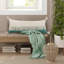 Housse de coussin décoratif contemporaine 100% coton à franges Color Block-597759240-603296687