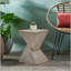 Table d'appoint TESS Modern - forme de sablier torsadé, gris clair, sans assemblage-129458317