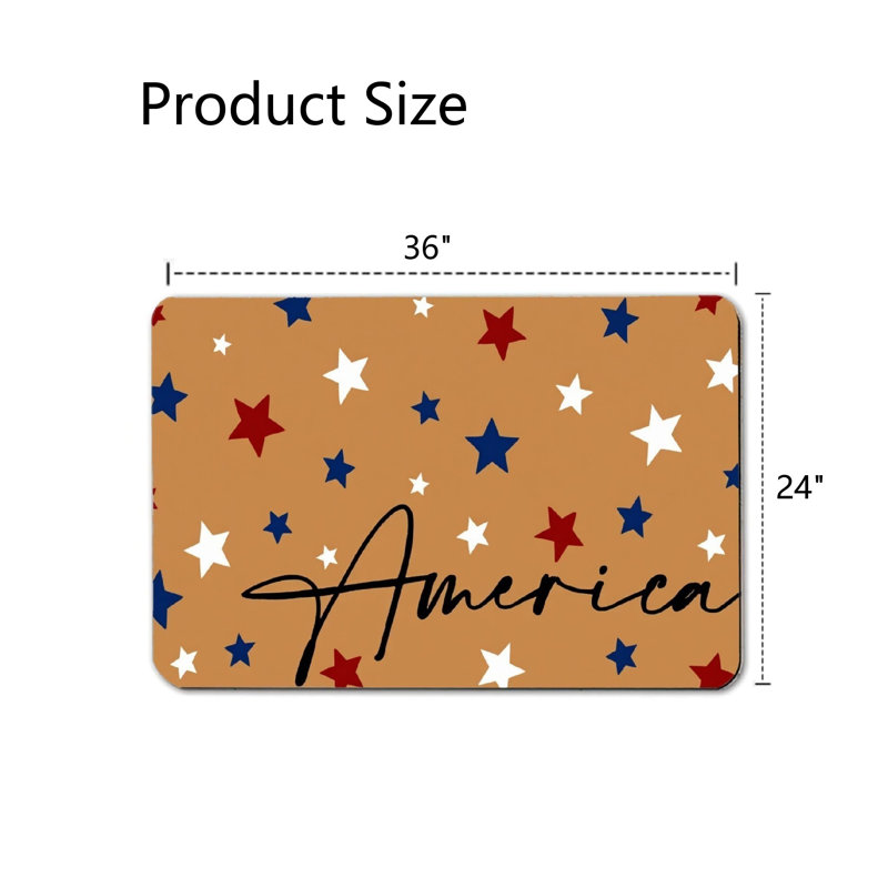 Tapis d'extérieur Scattered Star America Script