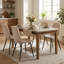 Ensemble de 4 chaises de salle à manger rembourrées en cuir chenille-1185782361