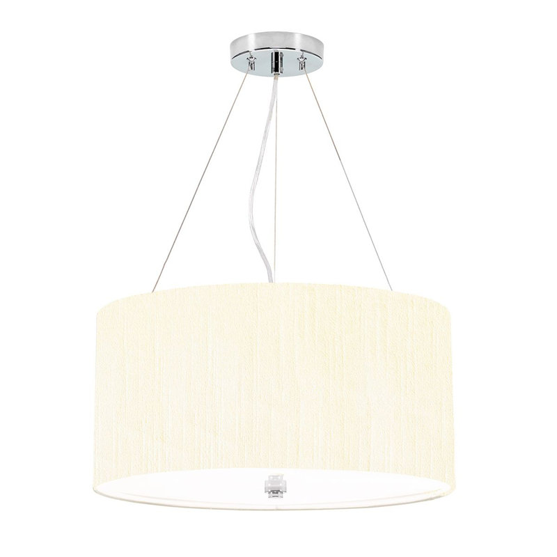 Ausilia 1 - Light Drum Pendant, Polished Chrome, 49cm H x 51cm W x 51cm D