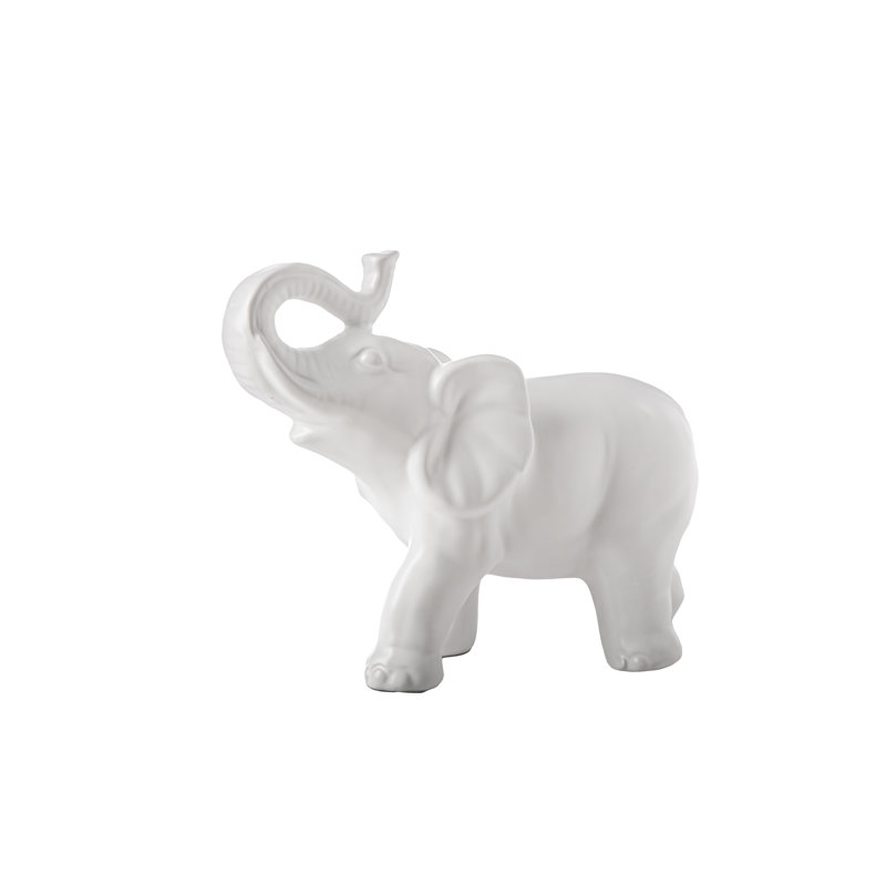 Figurine éléphant debout en céramique Gurshaan