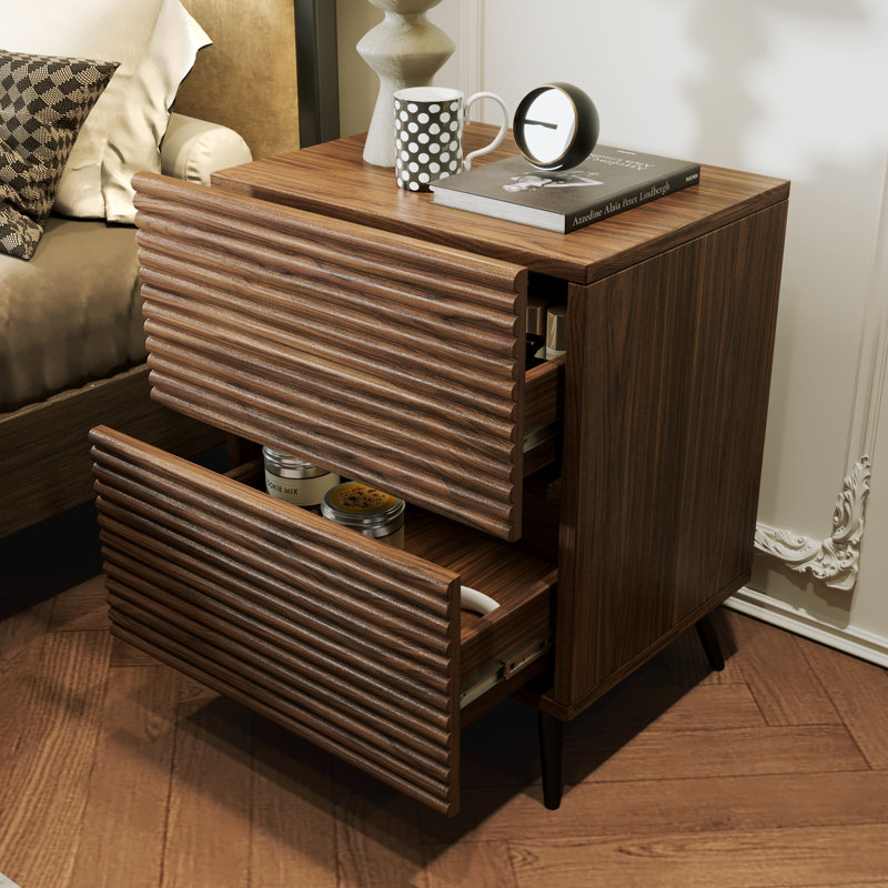 Table de chevet 2 tiroirs l 19 po (1pc ou ensemble de 2), Individuel