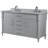 60” Double Vanity With White Carrara Marble Top-814299288