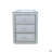 3-Drawer Mirrored Nightstand Bedside Table Glass Accent End Table Silver