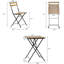 Ensemble de bistro pliant 3 pièces pour patio, peu encombrant
