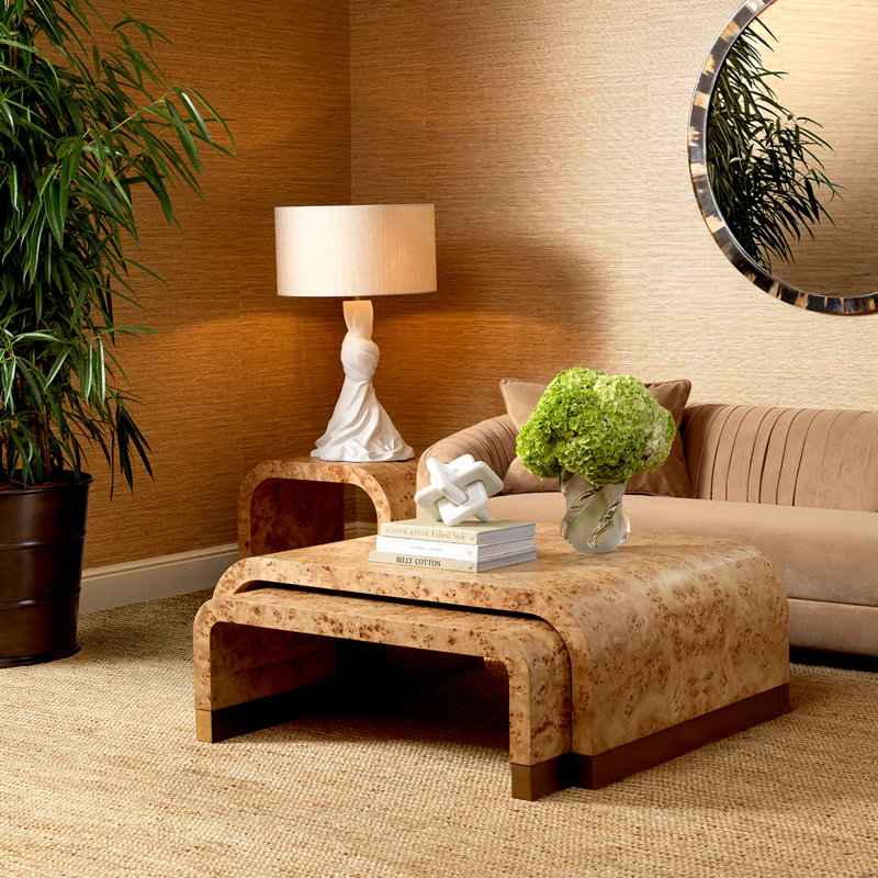 Coffee Table Quinton Light Brown Mappa Burl Veneer