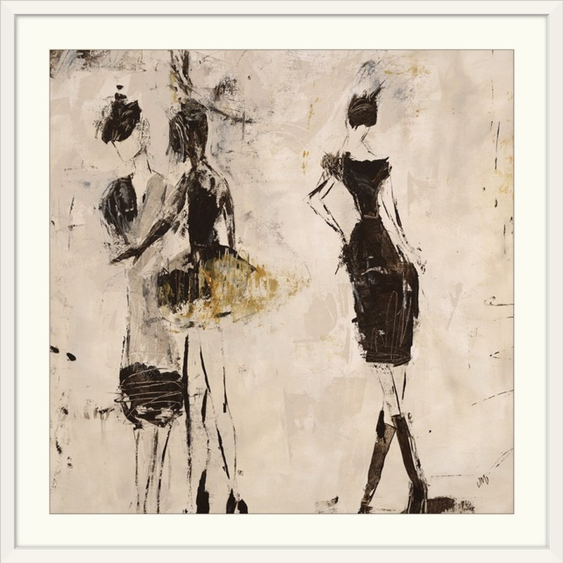 «Fashion Squabble», reproduction d'art Ainash, H 32 po x l 32 po x P 1 po, Cadre blanc