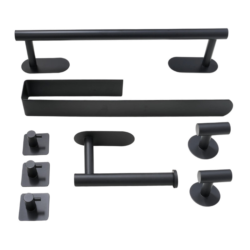 41cm Wall Mounted Required Towel Bar, Black
