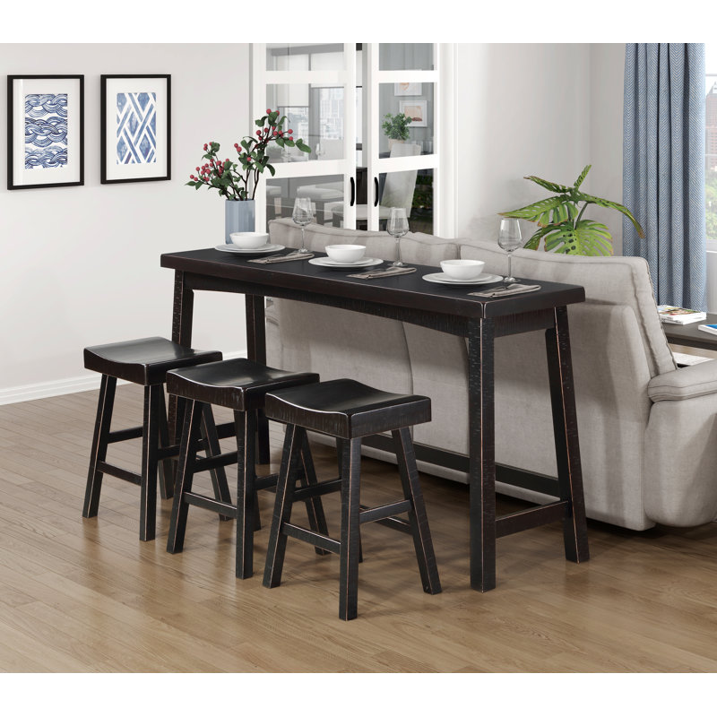 Avenlea Console Table, 36.5"H x 72"L x 18"W, Black