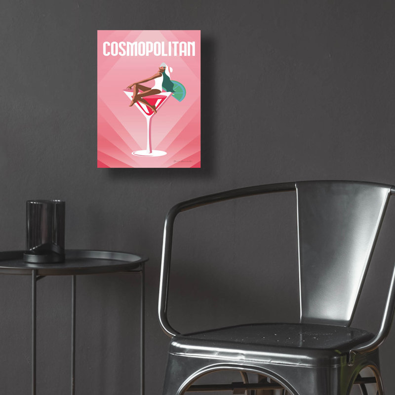 Art mural en verre «Cosmopolitan» par Omar Escalante, H 16 po x l 12 po x P 0,13 po
