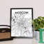 Moscow City Map - Unframed Graphic Art Print on Paper-678747959-794921492