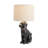 24.25" Resin Table Lamp With Oat Shade