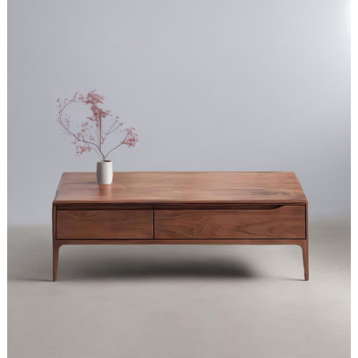 Black walnut solid wood coffee table