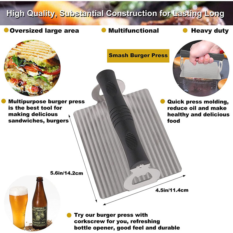 Dishwasher Safe Grilling Tool Set, Black