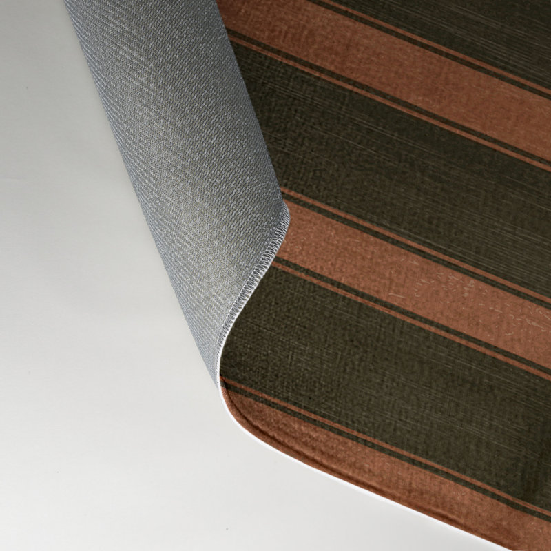 Tapis intérieur / extérieur brun HorizontalStripes, Rectangulaire 3 pi x 5 pi