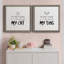 Bring My Cat - Ensemble de 2 encadrements d'art textuel sur toile-560793187-560793191