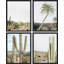 «Tropical Palm Tree Saguaro Cactus», reproduction encadrée de 4 pièces-90605032-90605030