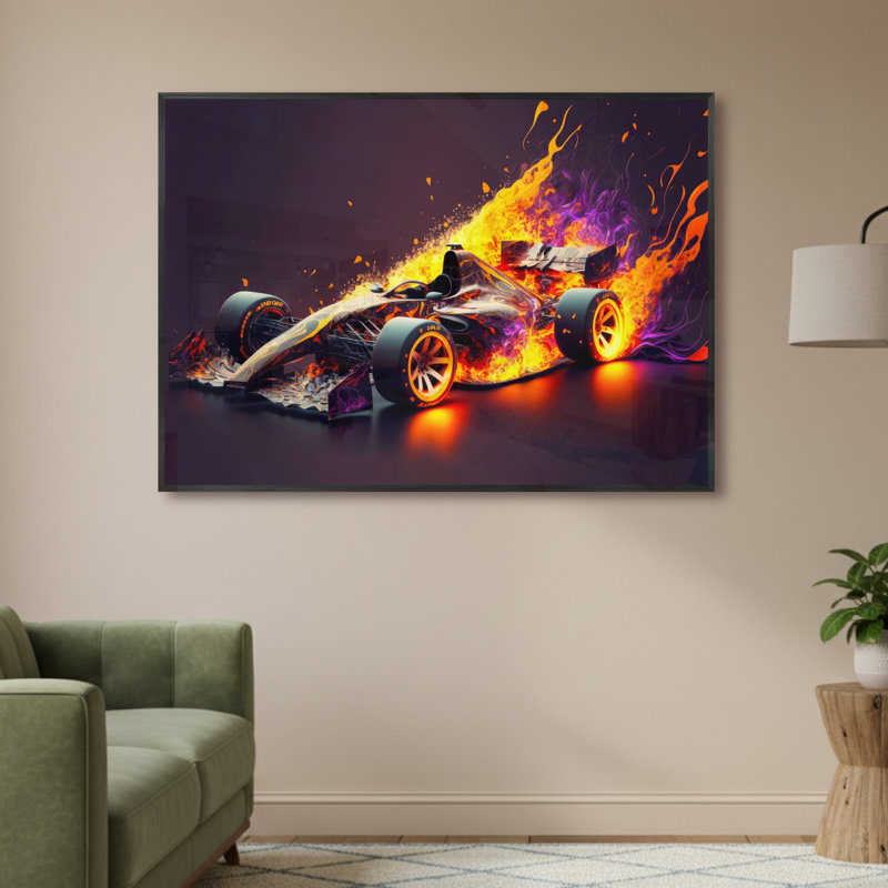 Single Picture Frame LED Illuminated Wall Art Wall Art on Glass / Aluminium, 61 cm H x 85 cm W