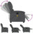  Massage Recliner Chair Grey-2117634315