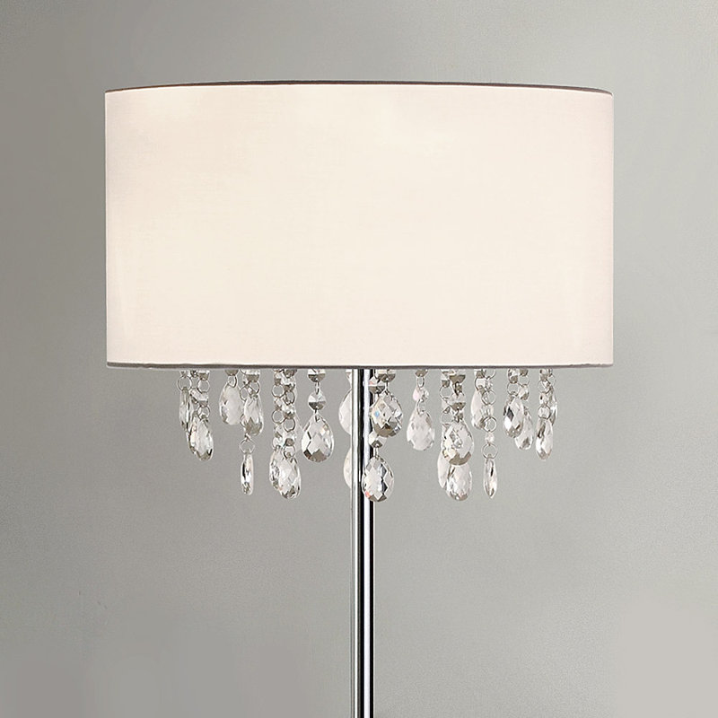 Elina 61'' Traditional Floor Lamp, Chrome