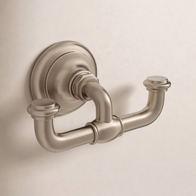 Artifacts Double Wall Mounted Robe Hook, Bronze brossé vibrant