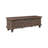 54" Brown Solid Wood Medallion Storage Ottoman