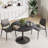 Modern Round 3 Piece Dining Room Table and Chairs Set-524936966-524936968