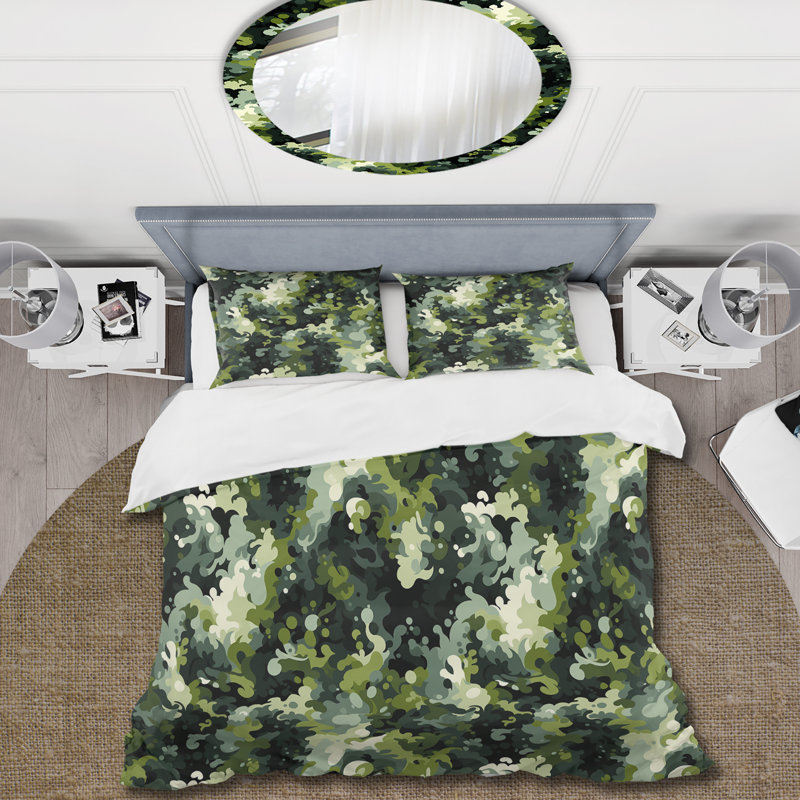 Ensemble de housse de couette Camouflage Jungle - Microfibre polyester Lush
