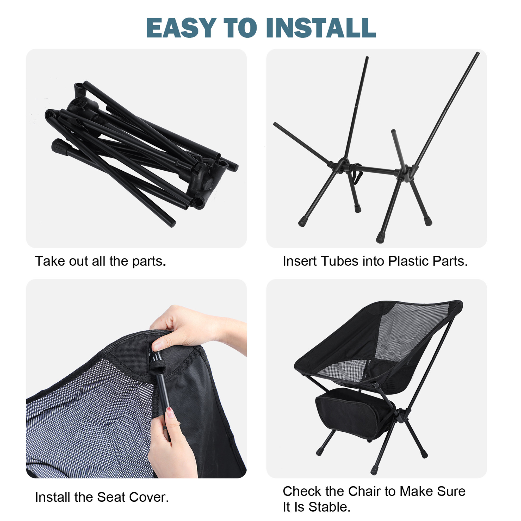folding camp bag chair parts from