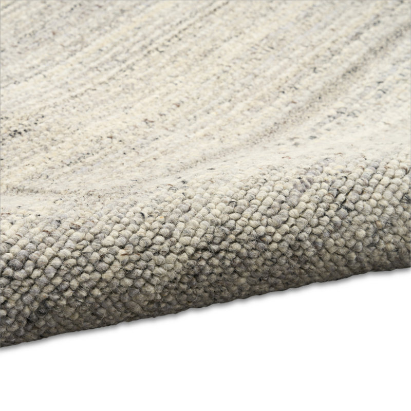 Calvin Klein CK082 Ridge 5'3" x 7'3" Grey Ivory Farmhouse Indoor Rug, Rectangle 5'3" x 7'3", Gray