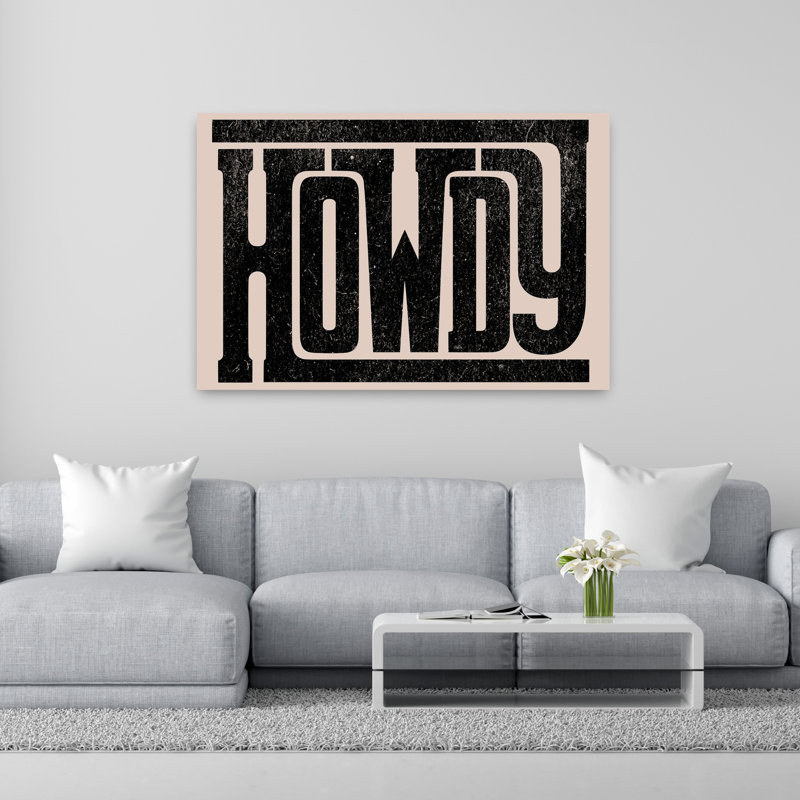 Art mural contemporain Howdy, 40" H x 60" W
