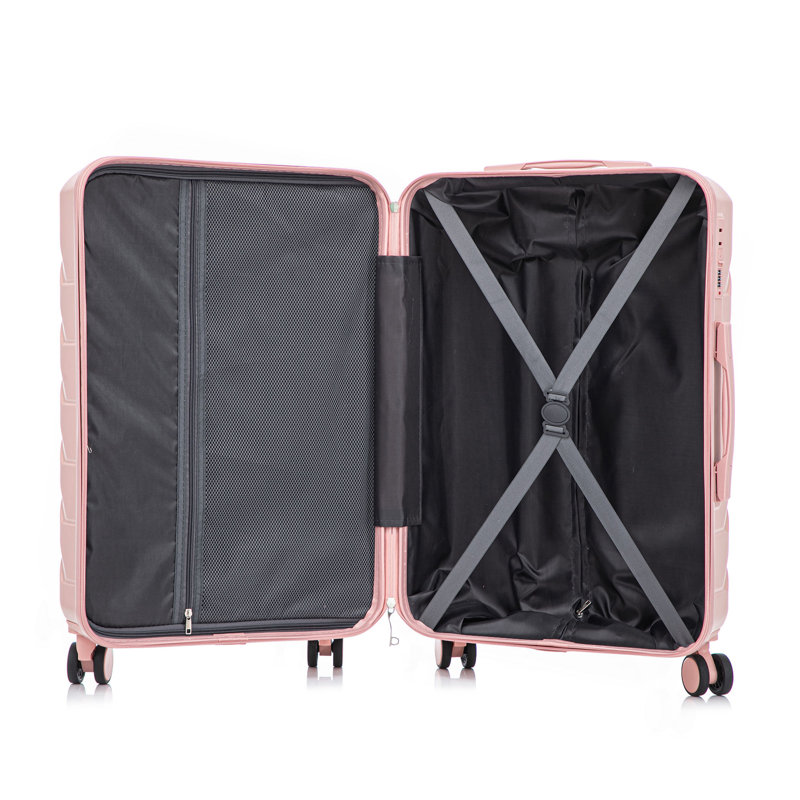HIFINE TOURIST 20 "/ 24" / 28 "3 pièces / ensemble en valise à roulettes en ABS, couleur assortie, avec serrure à combinaison