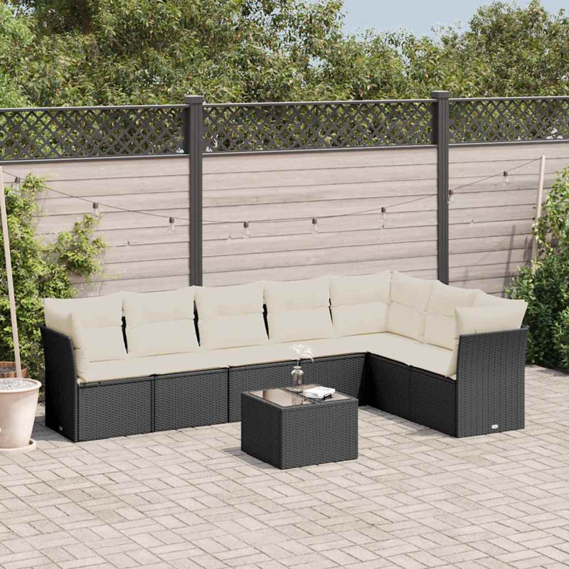 Vidaxl Garden Sofa Set Black