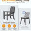 Ensemble de 2 chaises de patio en aluminium toutes saisons avec coussins et structure épais-2011235215-2011235212