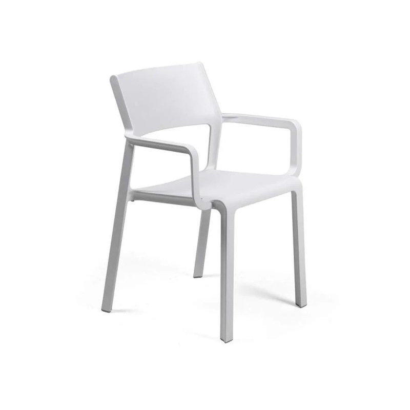Trill Outdoor Dining Armchair, White