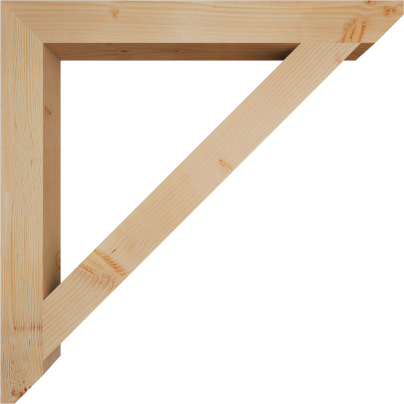 Support traditionnel en bois rustique à lattes, Sapin de Douglas, H 38 po x l 3,5 po x P 38 po