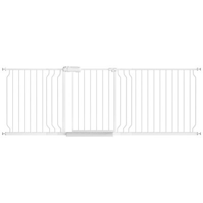 Extra Wide Auto-Close Safety Pet Gate - Pressure Mounted, Adjusts 71.7"-85.8" White for Doors/Stairs, Pet Proof