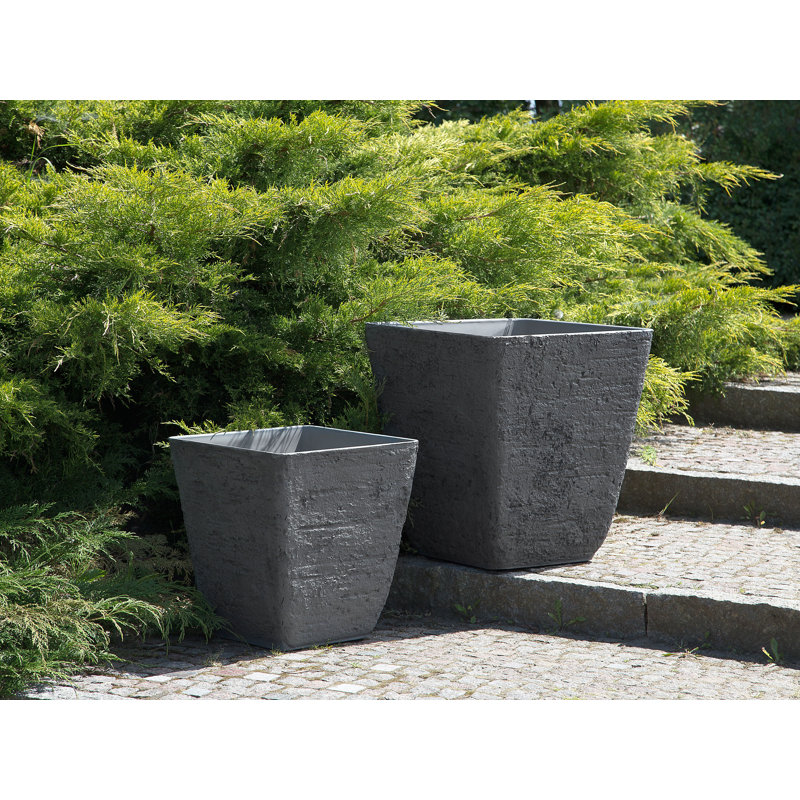 Adele Pot Planter, 53cm H x 49cm W x 49cm D, Grey