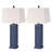 Tabetha Stunning Shutter USB Port Table Lamp with Linen Shade (Set of 2)-1816276604