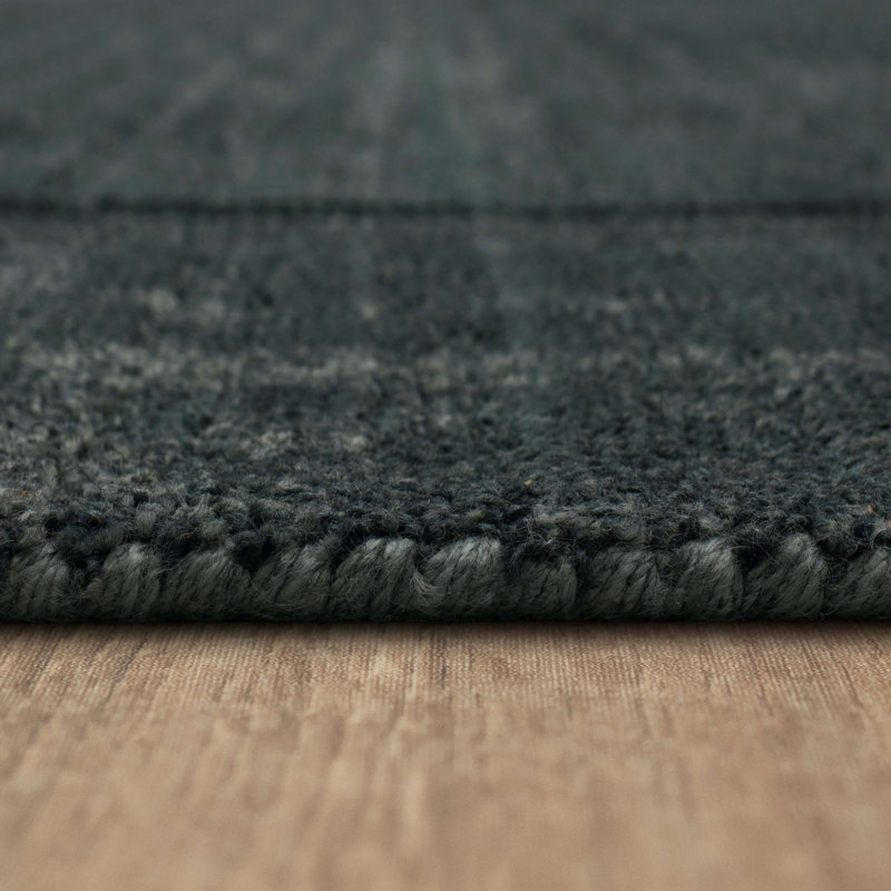 Terra Firma Striped Area Rug in Moss, Rectangle 5' x 8', Twilight 
